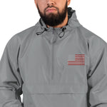 American Flag Embroidered Champion Packable Jacket