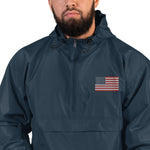 American Flag Embroidered Champion Packable Jacket